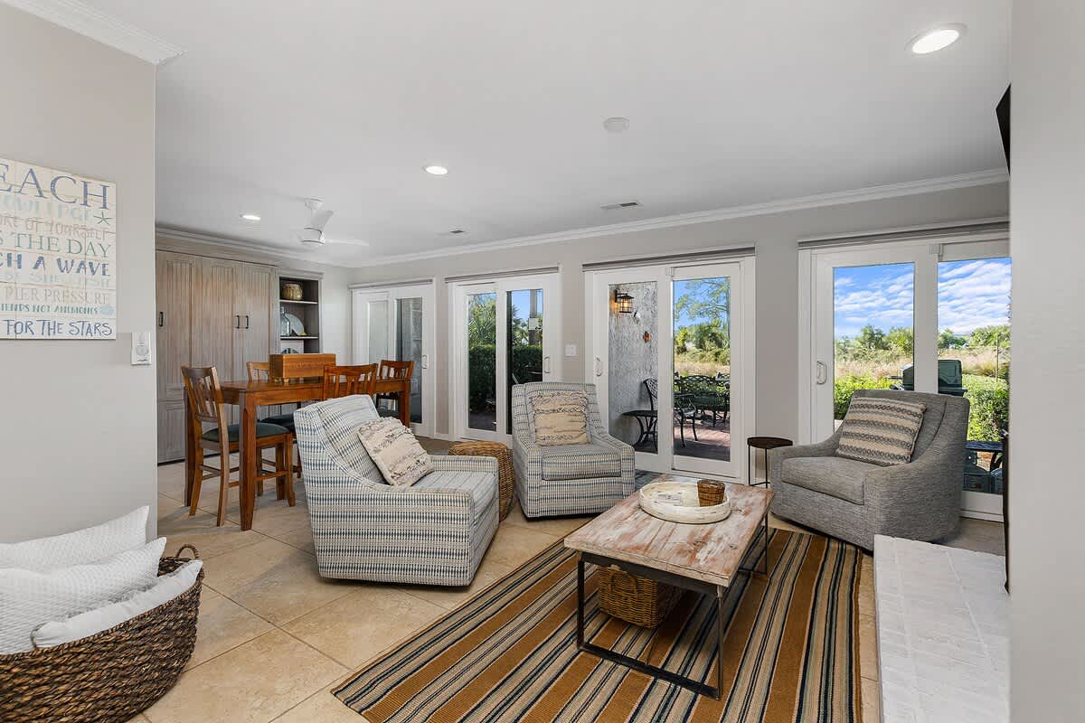 Lower Level Den with Patio Access
