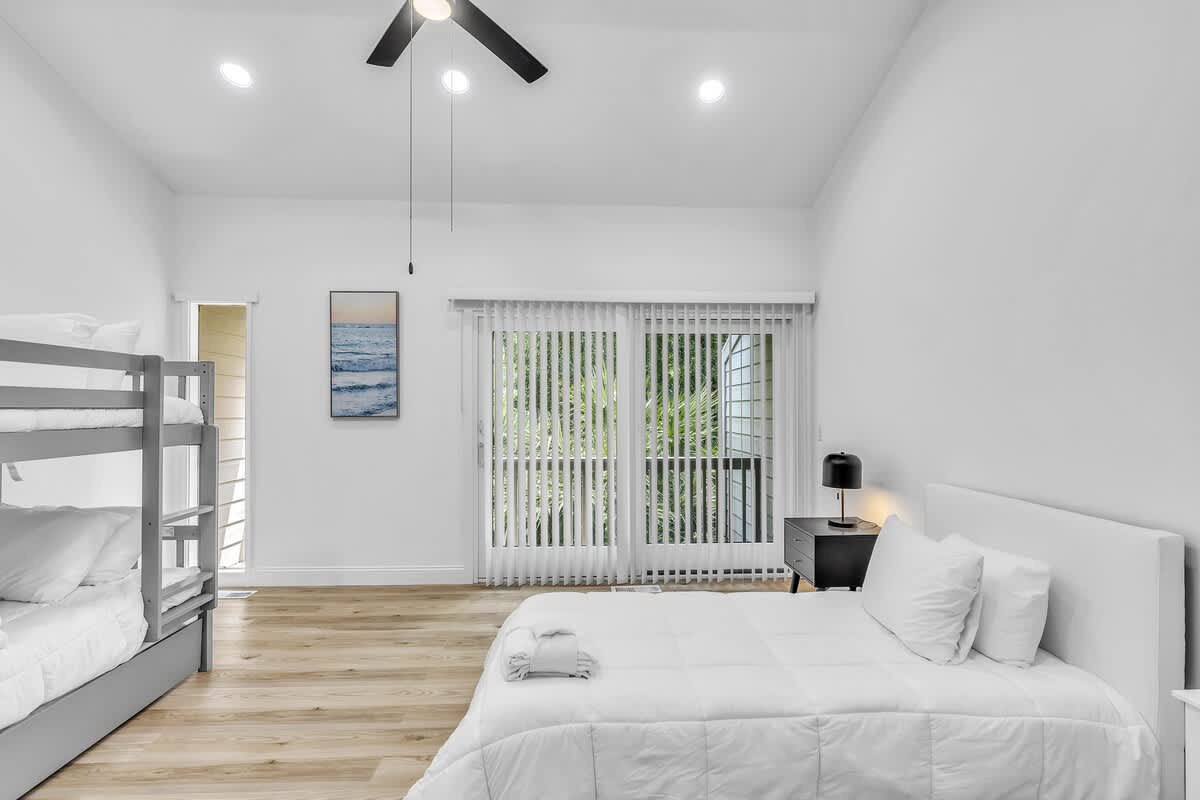 Guest Bedroom with Full and Bunk Bed