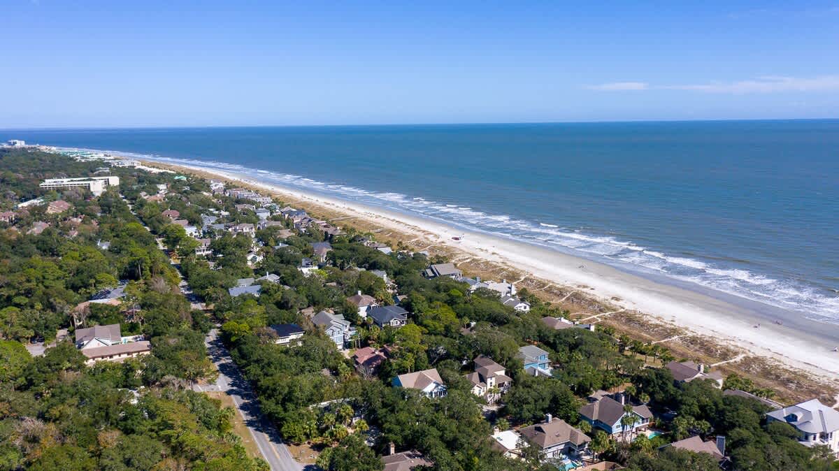 Aerial View of North Forest Beach