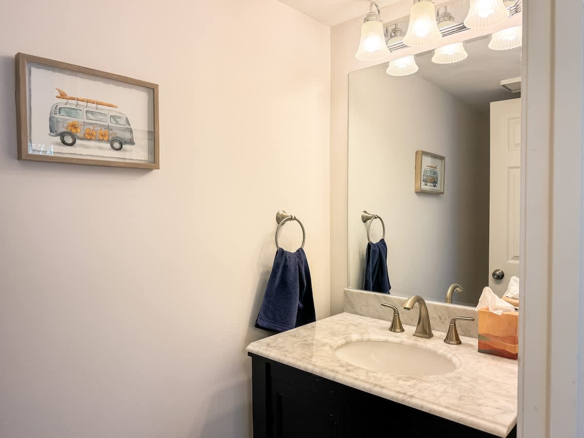 Guest Half Bathroom in Living Area