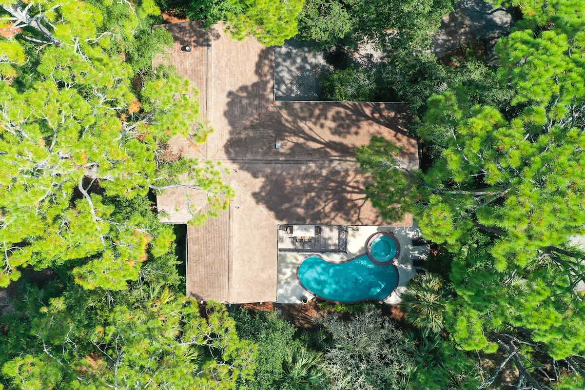 Aerial View from Above Home