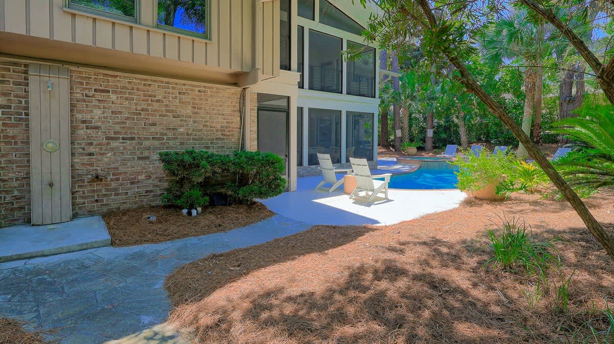 Pool Area with Outdoor Shoer and Beach Path