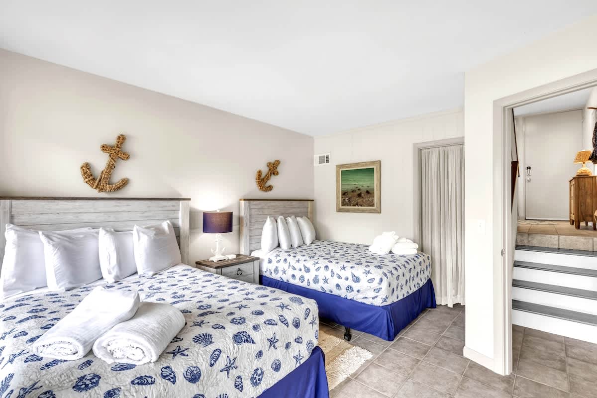Lower-Level Guest Bedroom with Full Beds