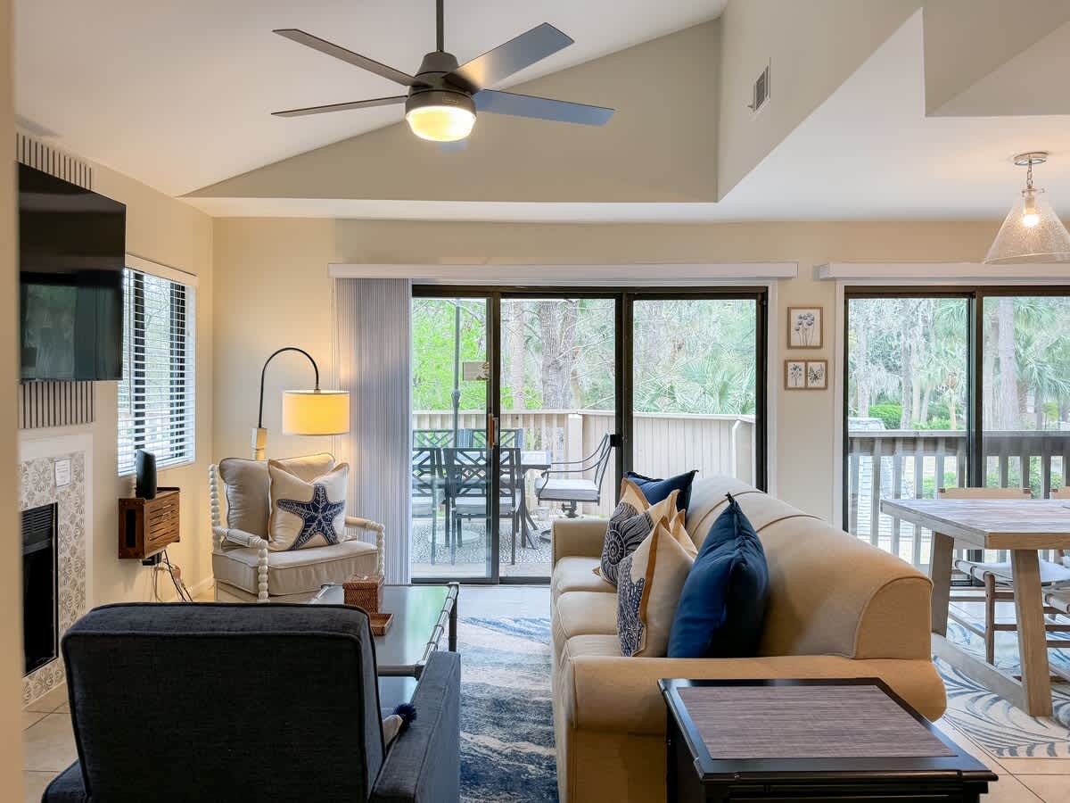 Living Area with Large Wrap Around Balcony
