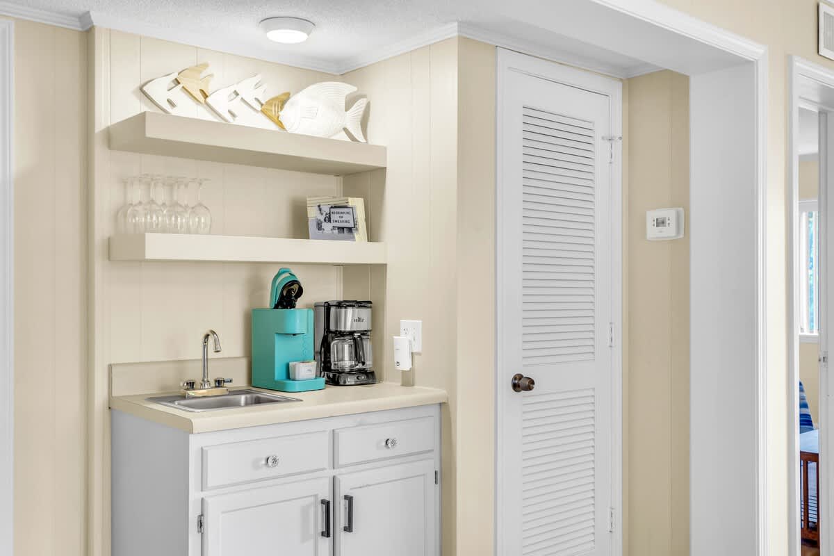 Coffee Bar and Laundry Closet