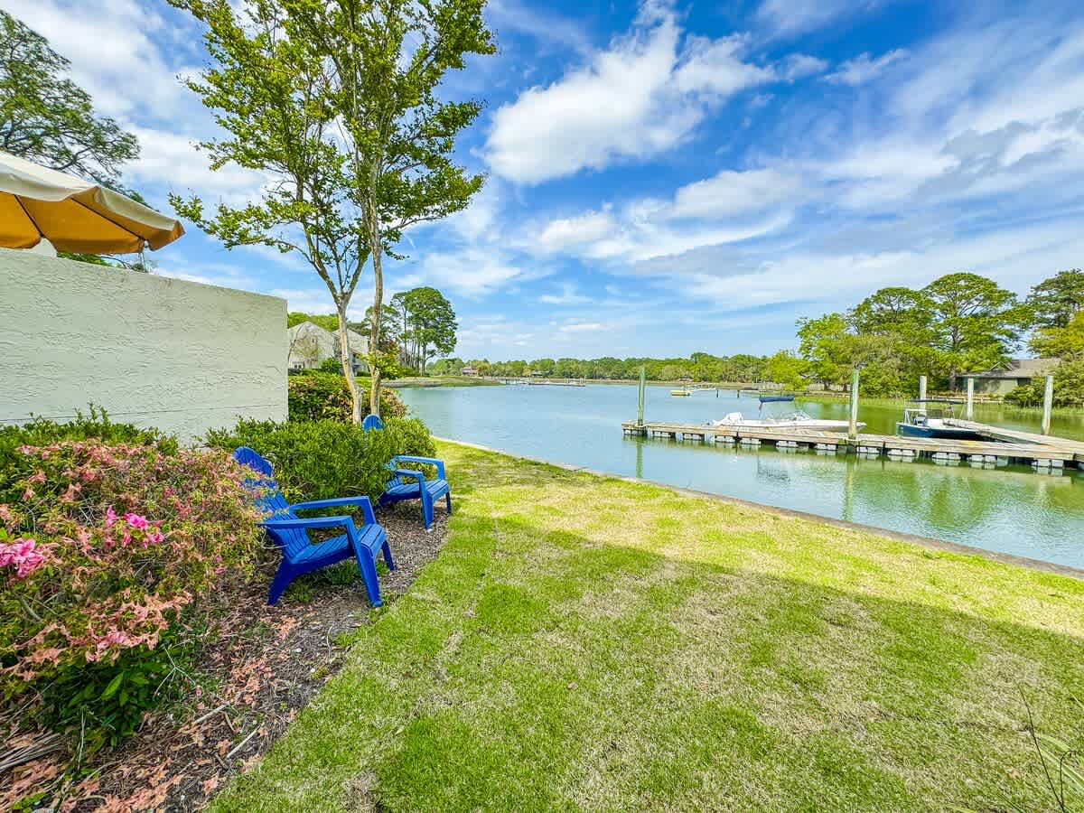 Private Porch with Lagoon Access