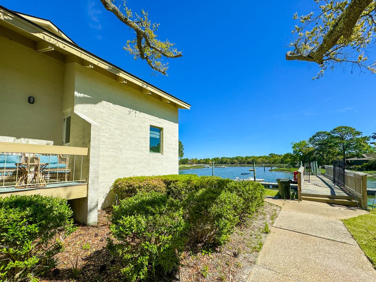 Right Exterior View of Pocket Balcony and Private Dock