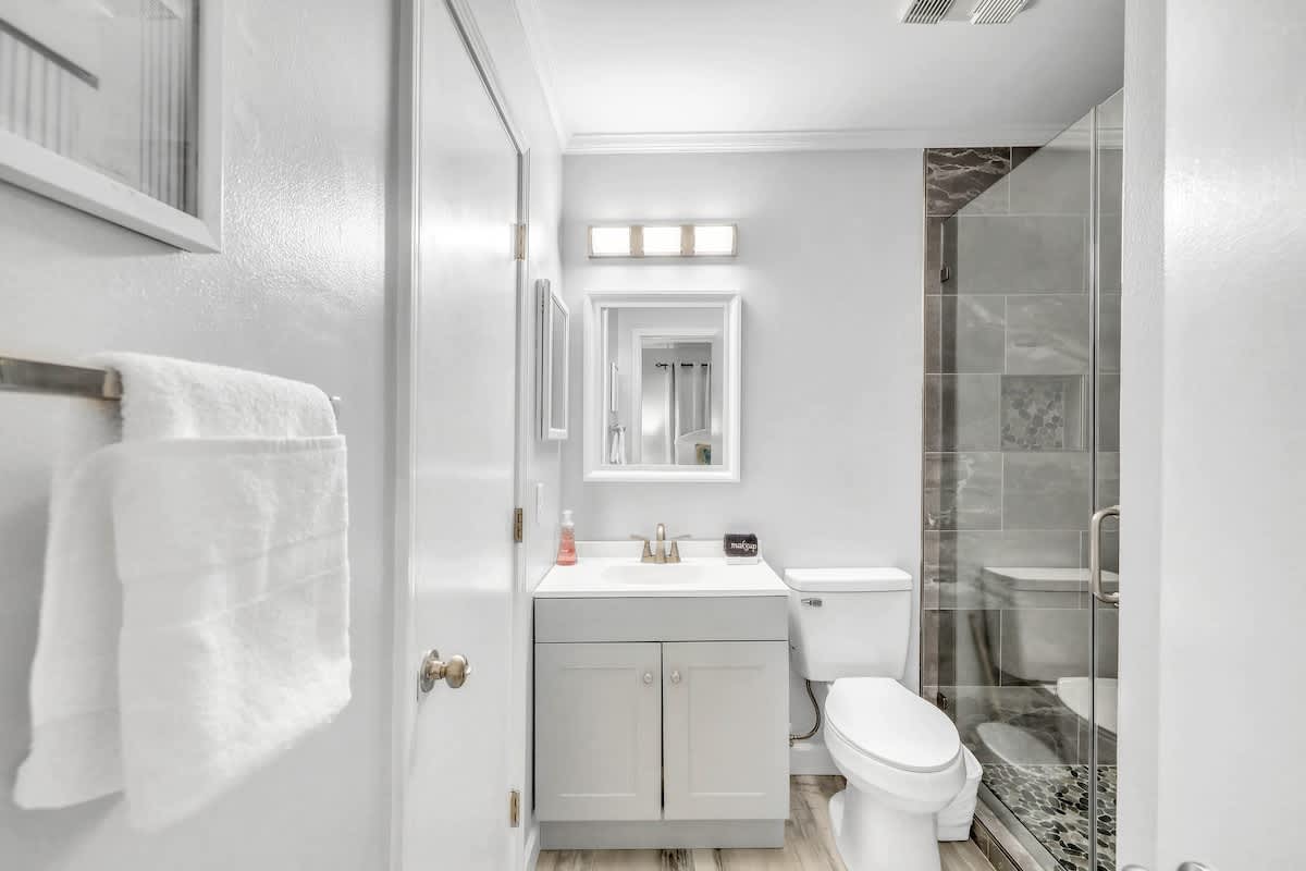Full Bathroom with Walk-In Shower