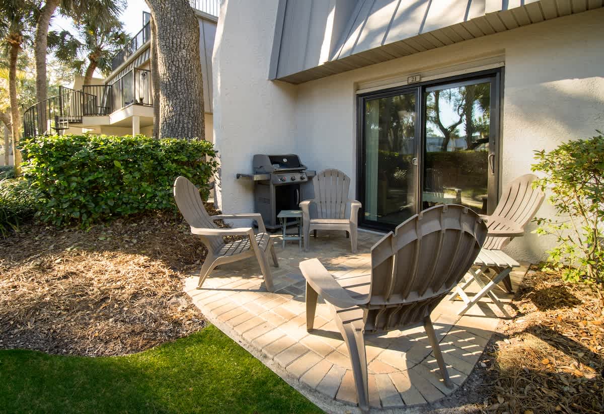 Patio with Pathway to Pool and Grill