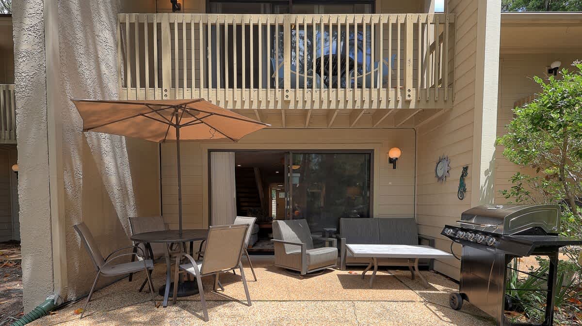 Private Patio with Grill and Lagoon Views