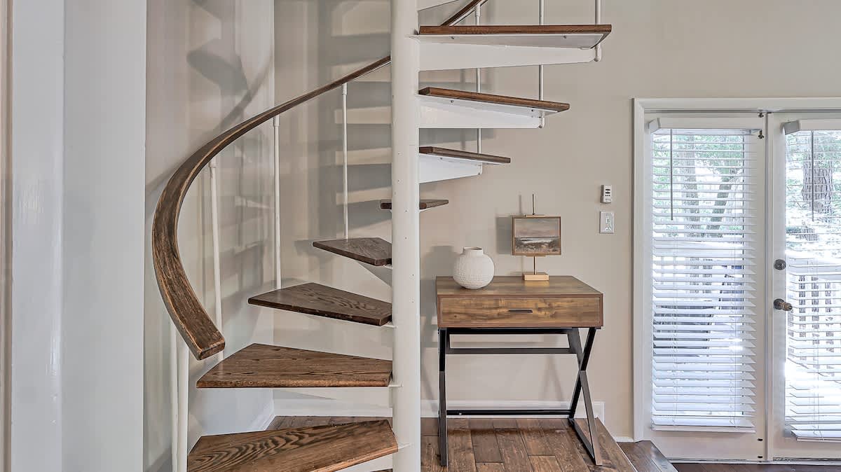 Spiral Staircase to Loft Guest Room
