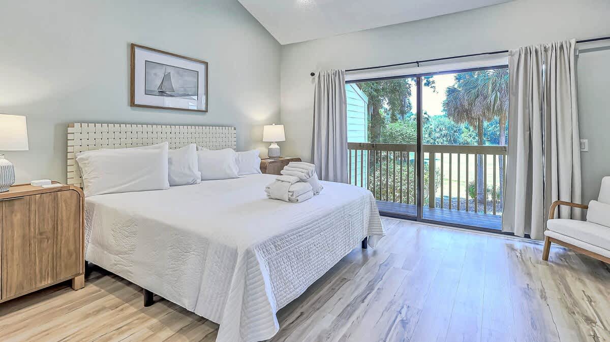 Upstairs Primary Suite with Balcony
