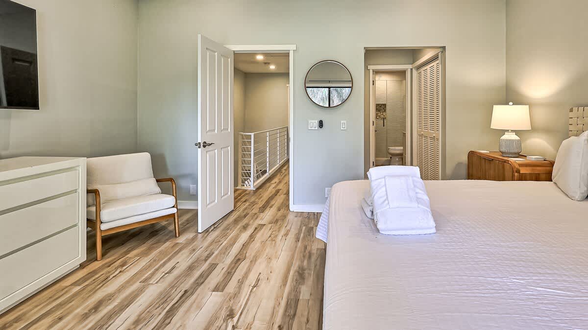 Upstairs Primary Suite with Balcony