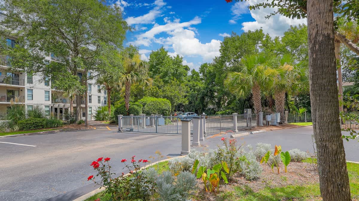 Gated Entrance and Private Parking Lot