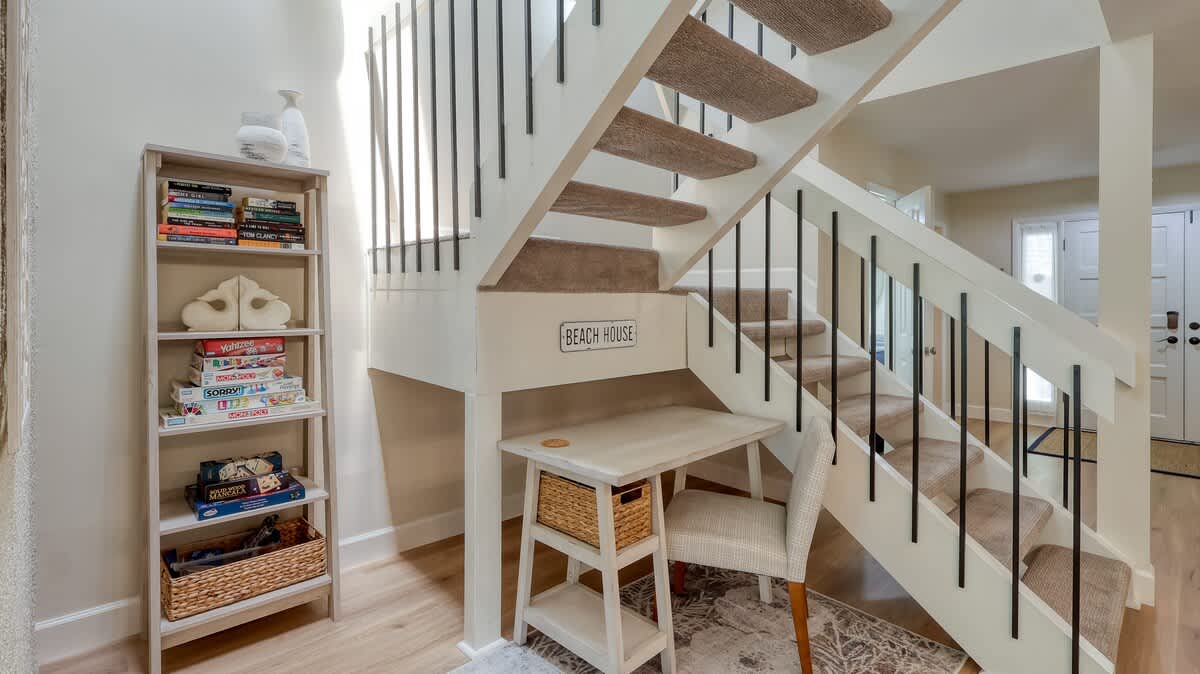 Dedicated Workspace and Stairs Toward Three Suites