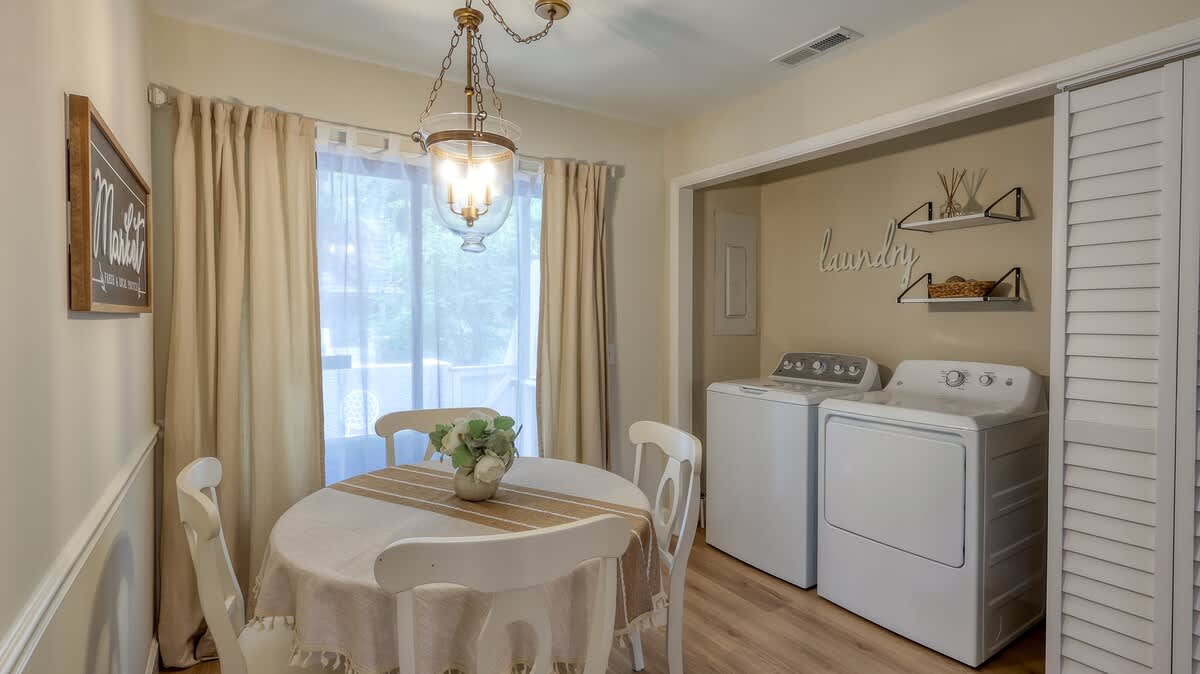 Breakfast Table and Laundry Closet