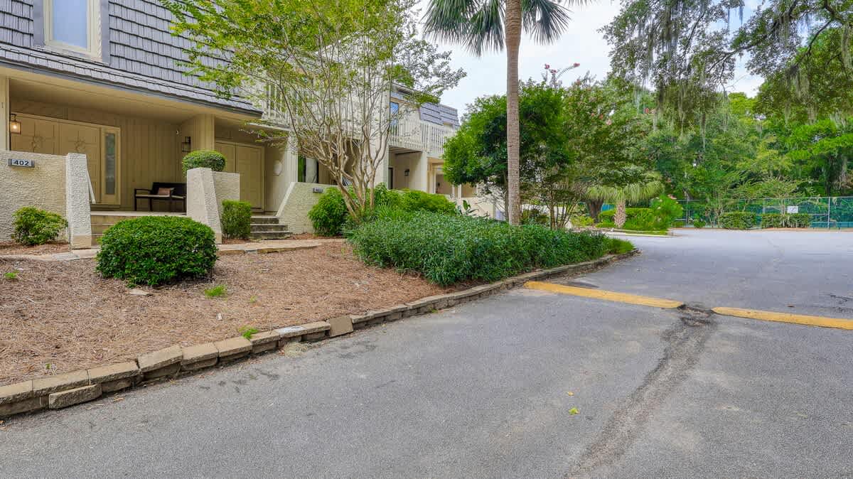 Exterior Front Entrance and Parking Lot