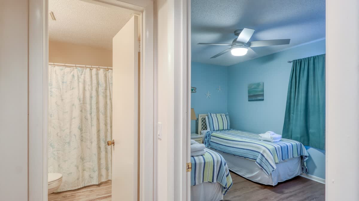 Double Twin Room and Guest Bathroom
