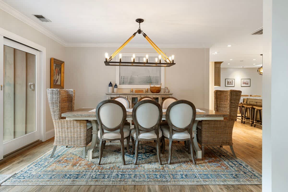 Dining Area off Living Room with Seating for 8