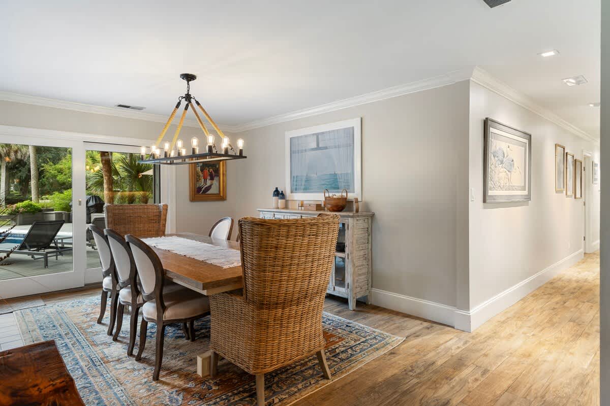 Dining Area off Living Room with Seating for 8