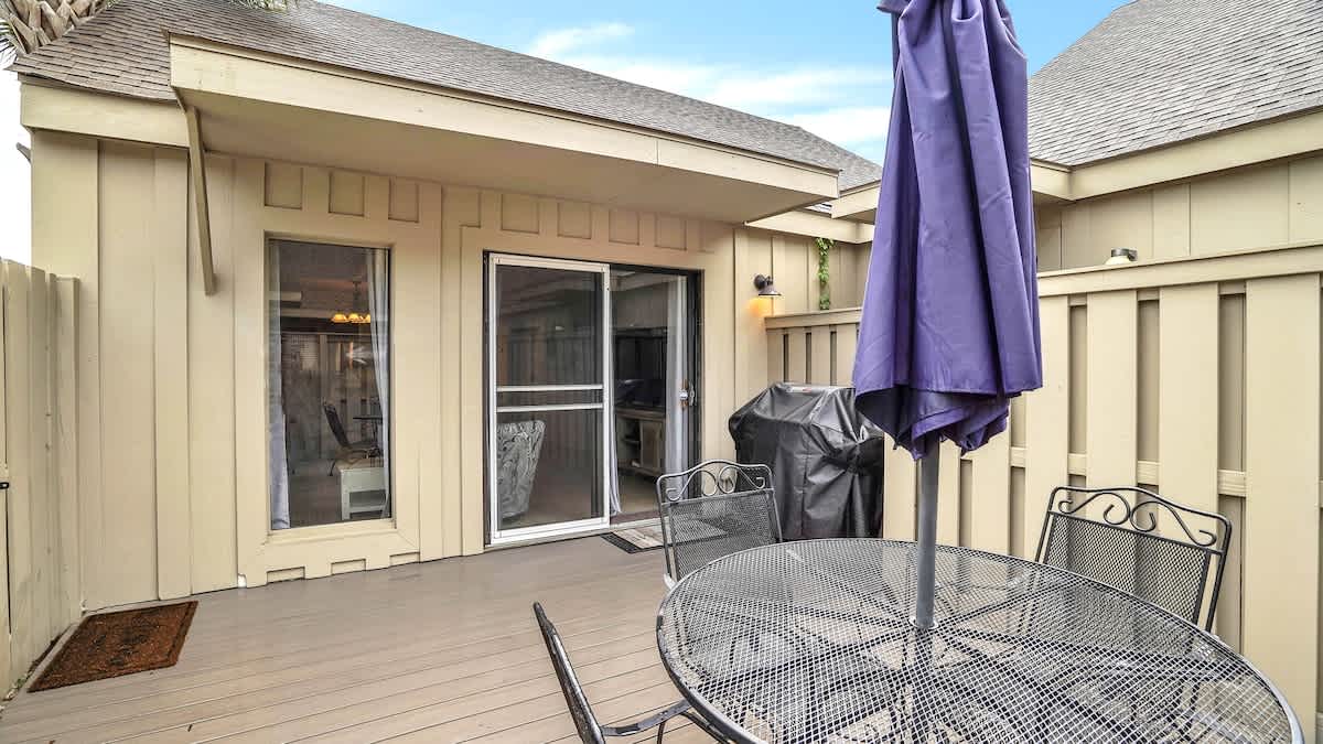 Private Patio with Seating and Grill