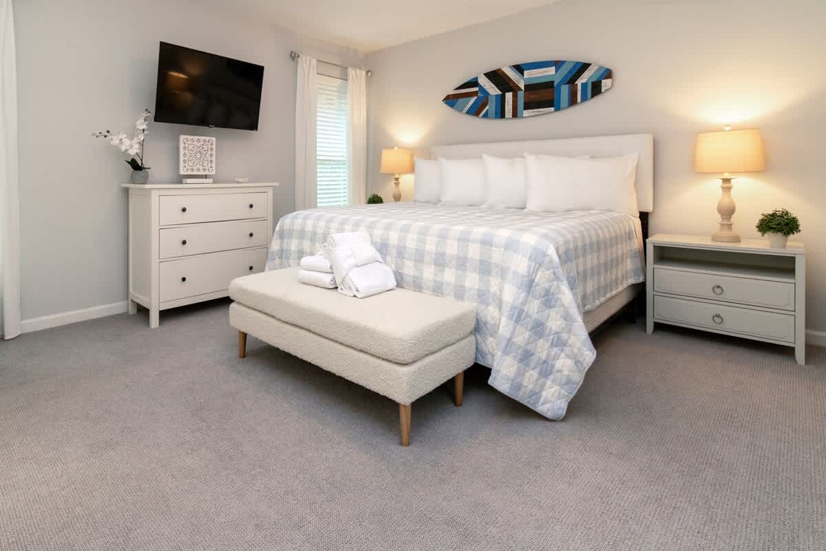 Primary Bedroom with King Bed and Private Bathroom