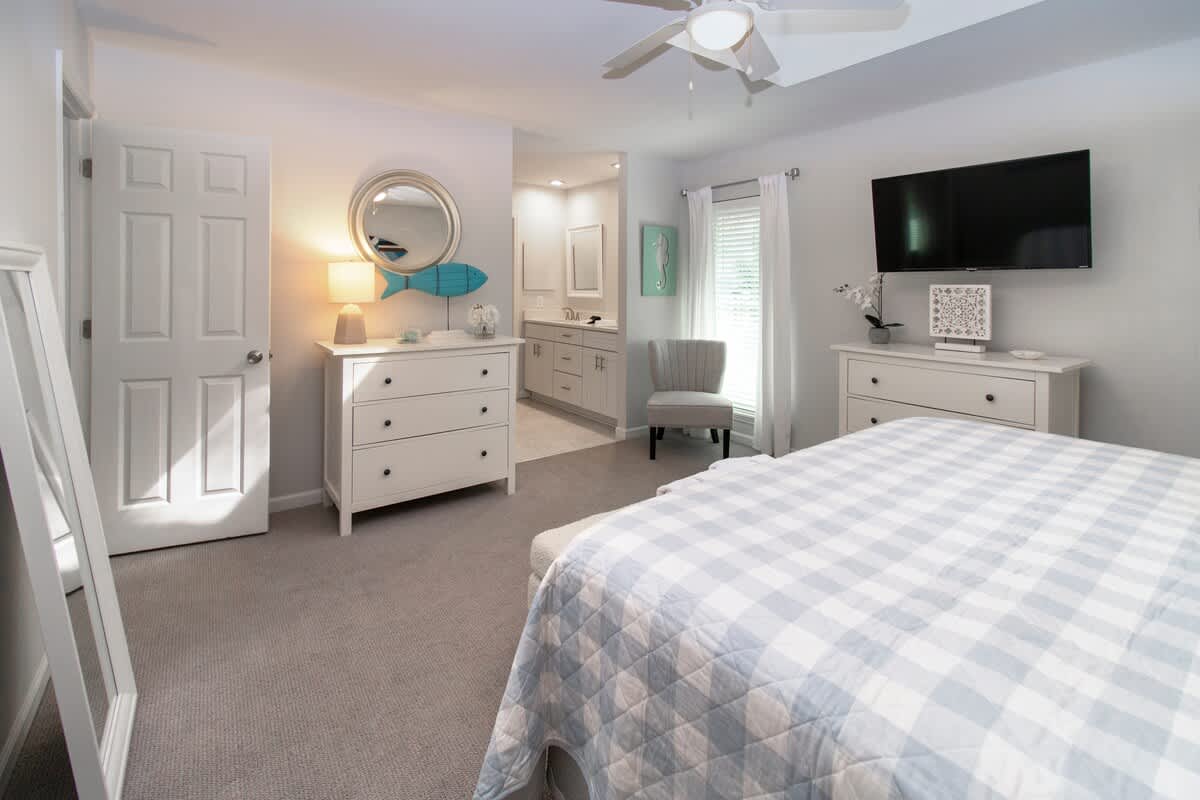 Primary Bedroom with King Bed and Private Bathroom