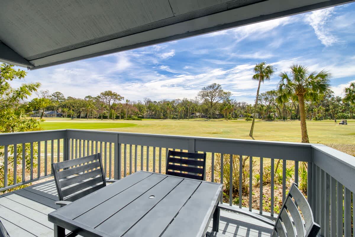 Private Porch Overlooking Golf Course