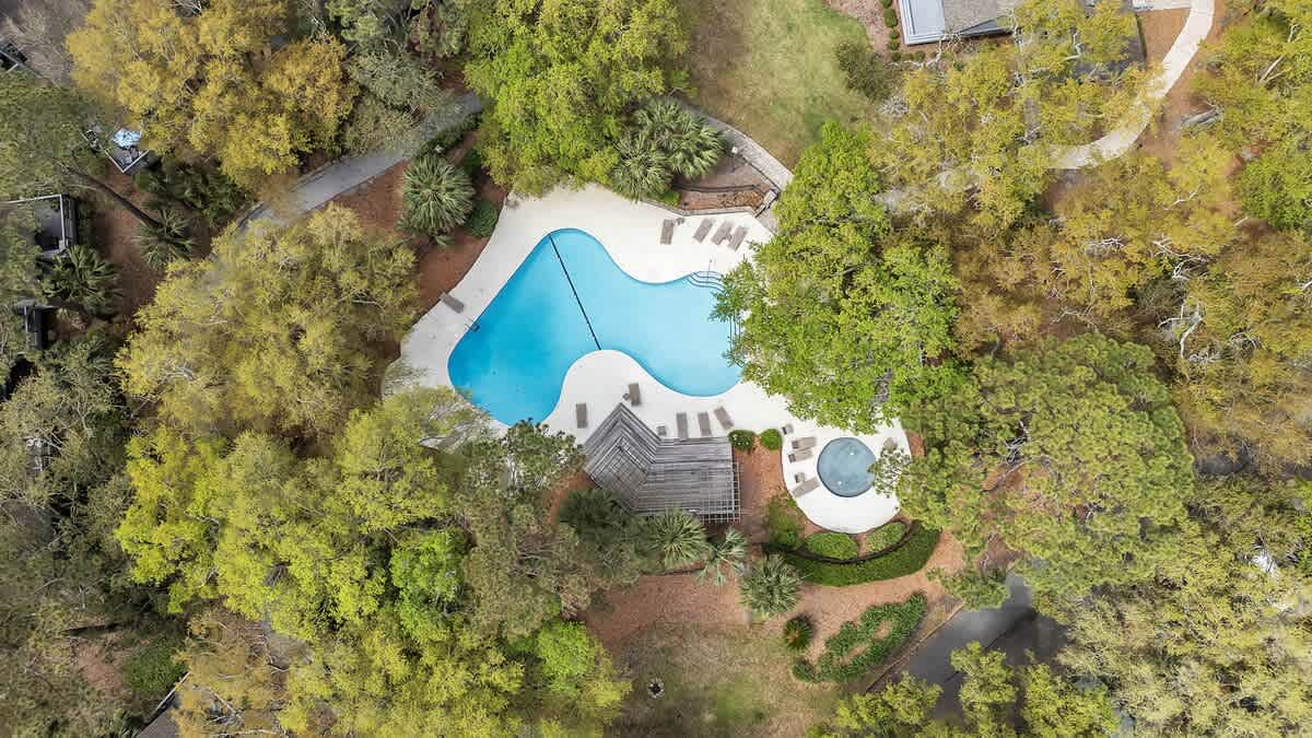 Aerial View of Community Pool