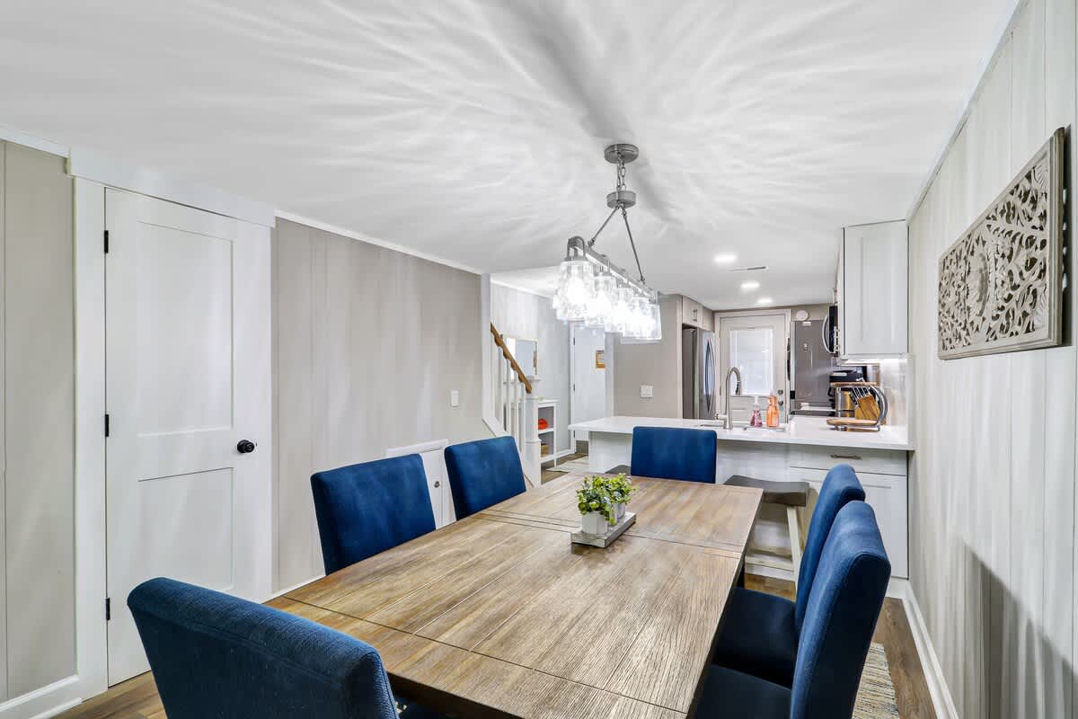 A beautifully designed dining space, ideal for gathering, dining, and connecting.