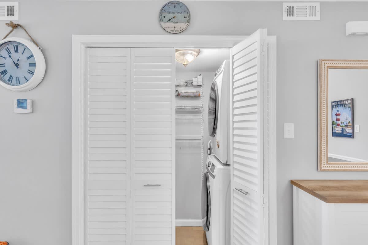 Laundry Closet off Kitchen