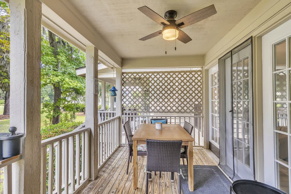 Private Patio Overlooking Shipyard Golf Course