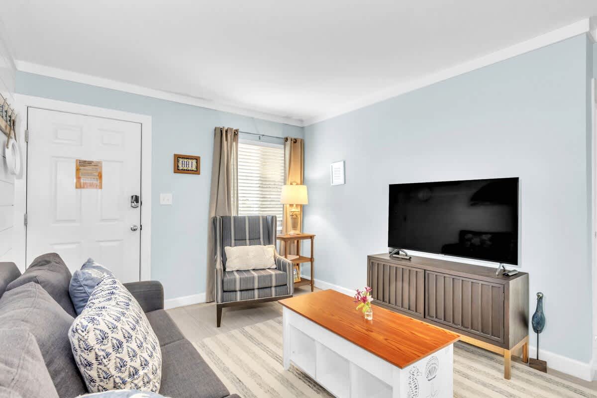 Open Living Space with Sofa Bed