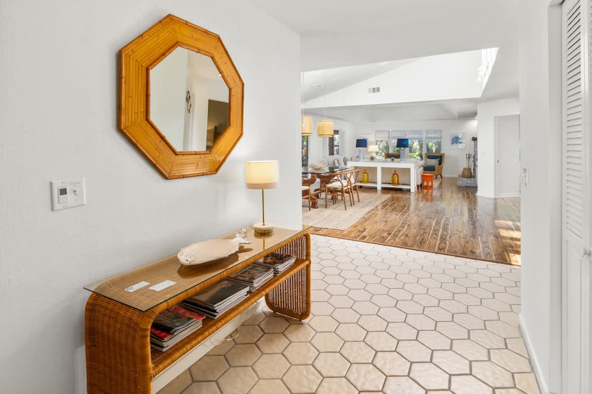 Bright entry opening into the main living space