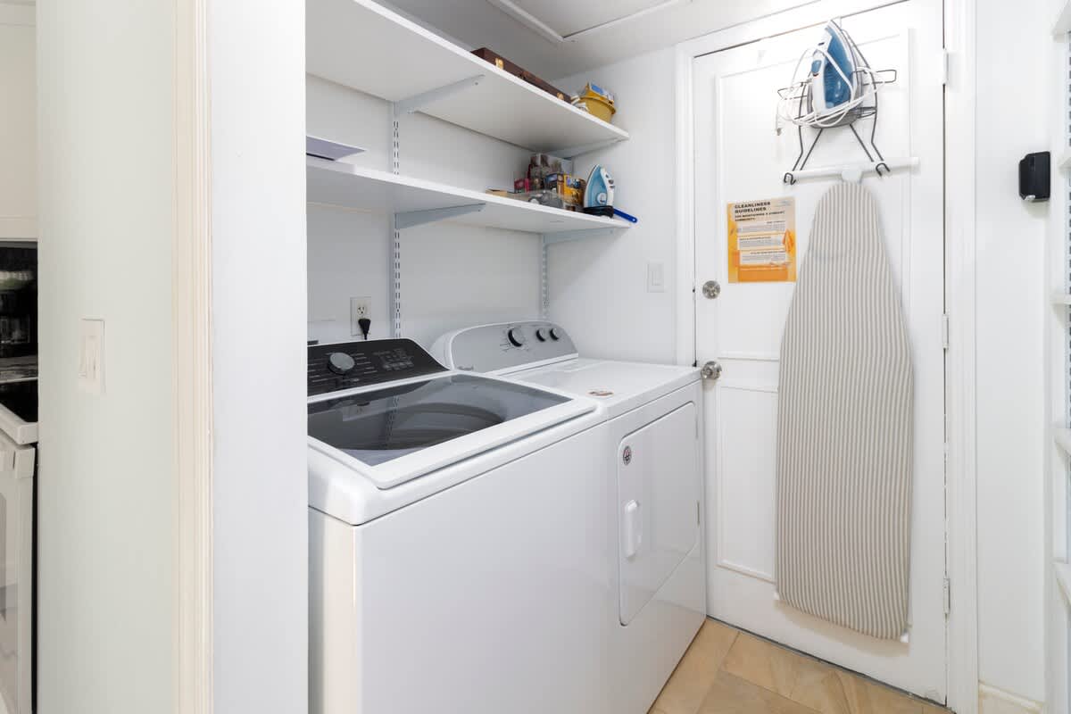 Laundry and Storage Room Off Kitchen
