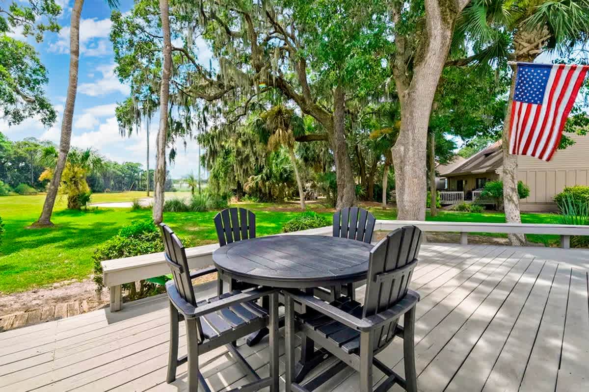 Private Patio Overlooking Golf Course