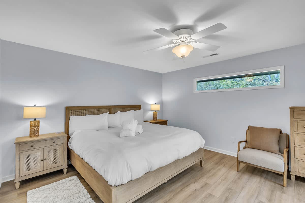Primary Bedroom with King Bed and En-Suite Bathroom
