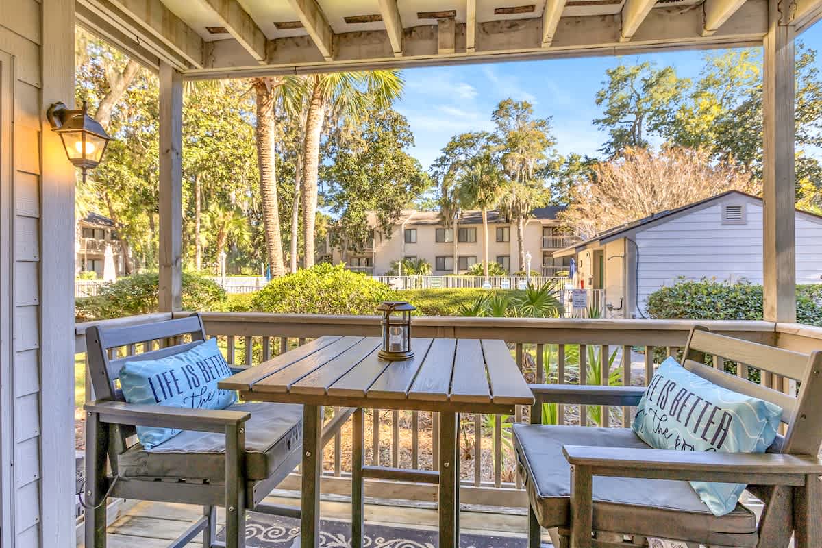 Private Patio Overlooking Pool!