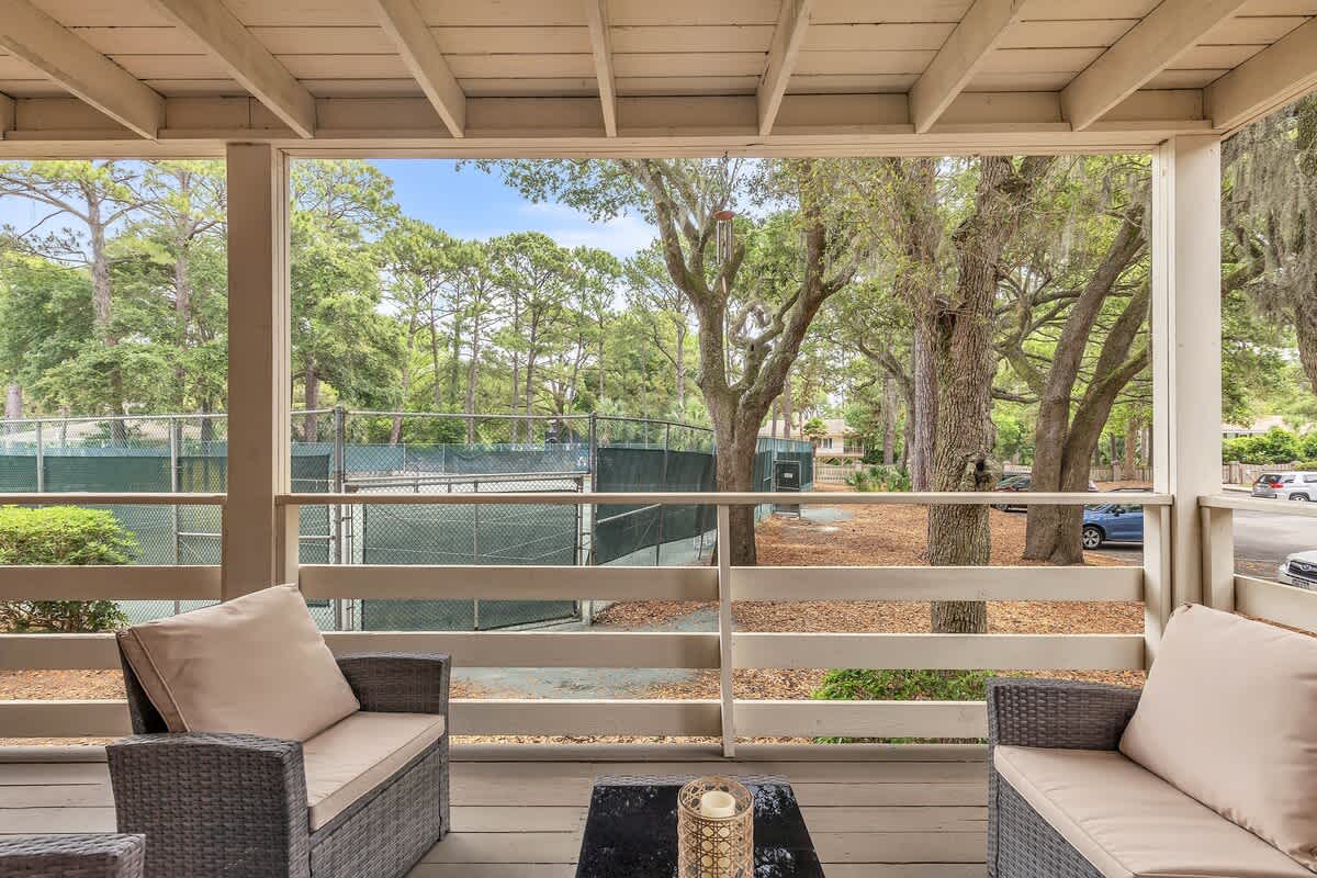 Private Patio Next to Tennis Courts!