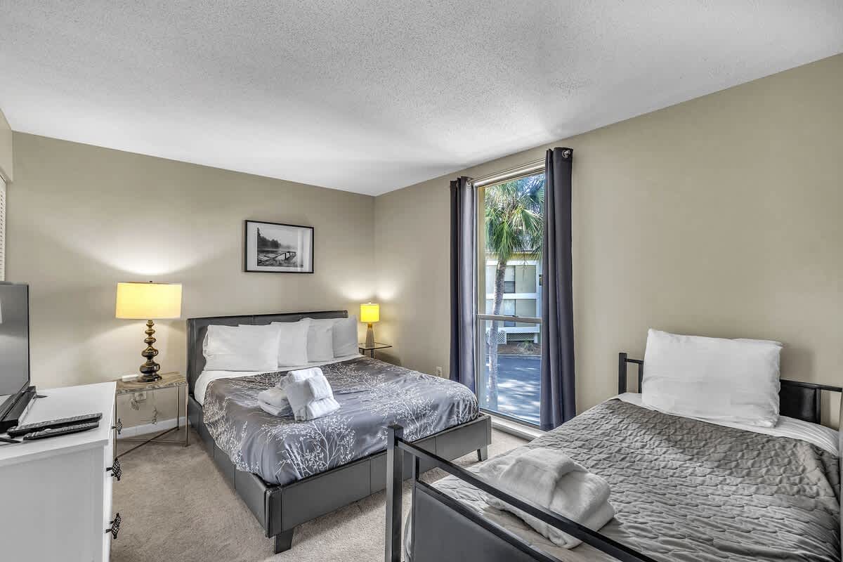 Guest Bedroom with Queen Bed and Trundle Daybed