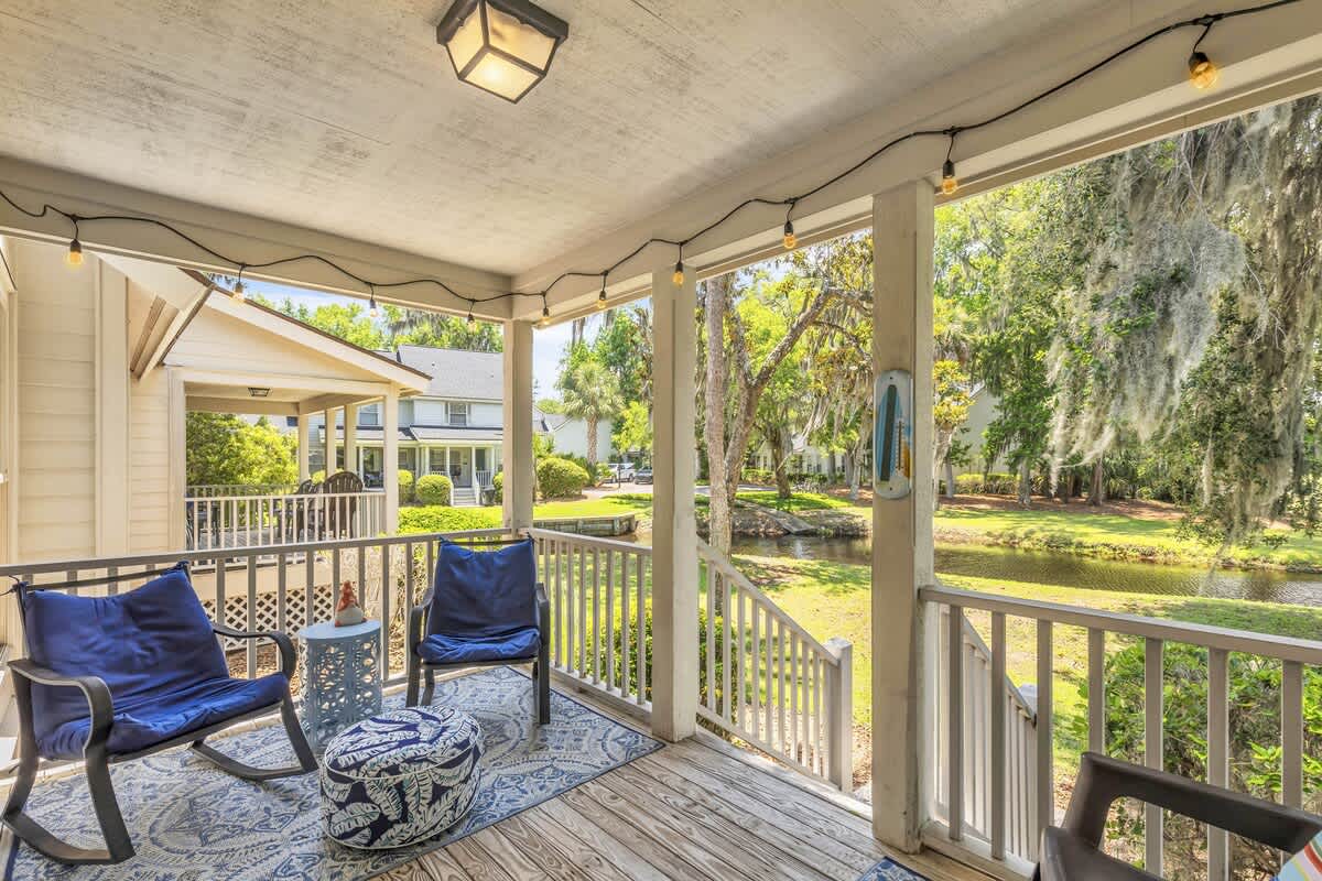 Private Back Porch Overlooking Lagoon and Golf Course