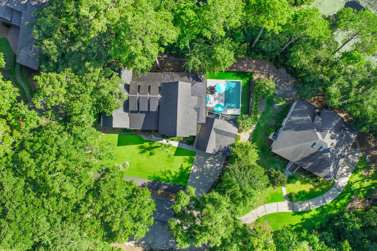 Private Pool with Secure Fenced Yard and Lush Astroturf