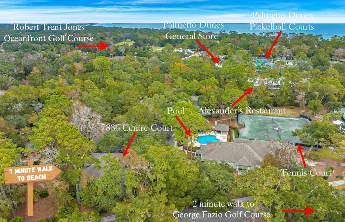 Aerial of Centre Court and Proximity to Beach