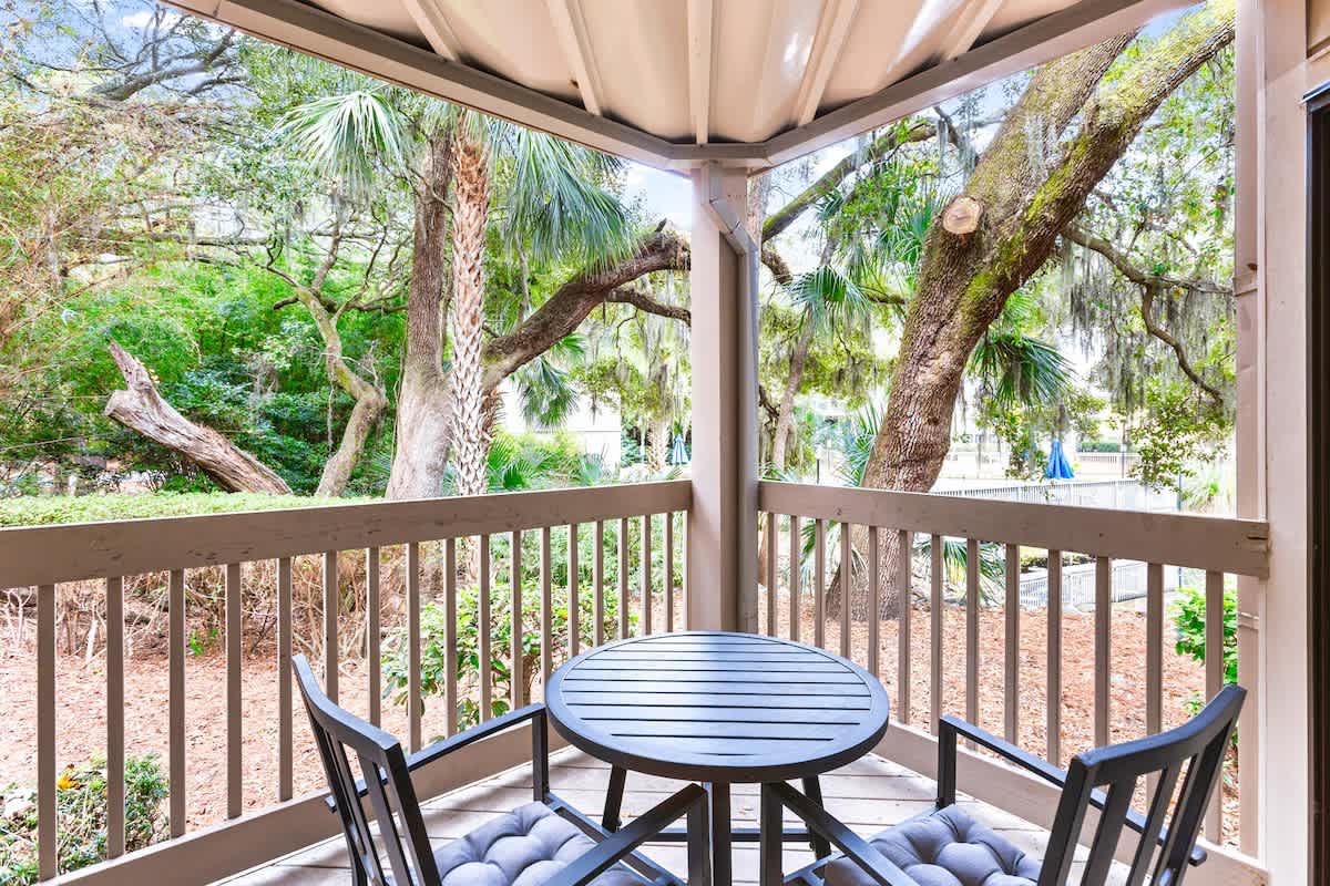 Private Balcony with Views of Community Pool