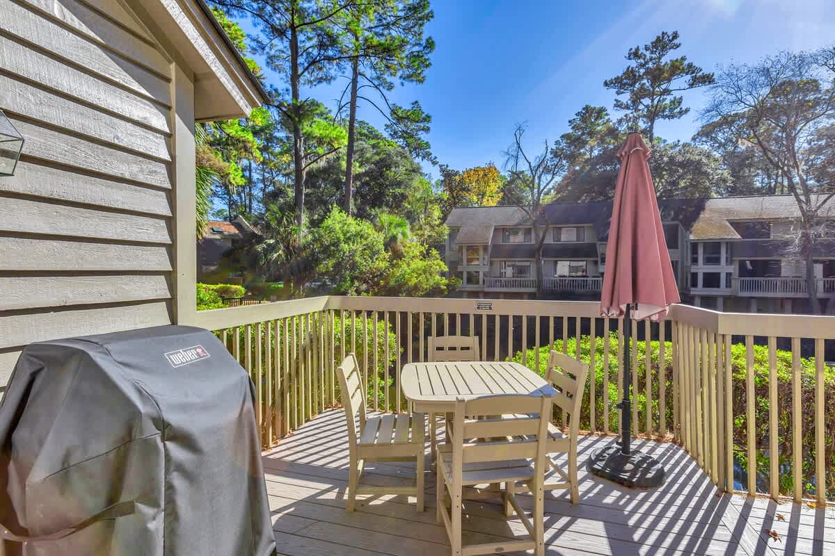 Back Porch with Grill and View of Lagoon