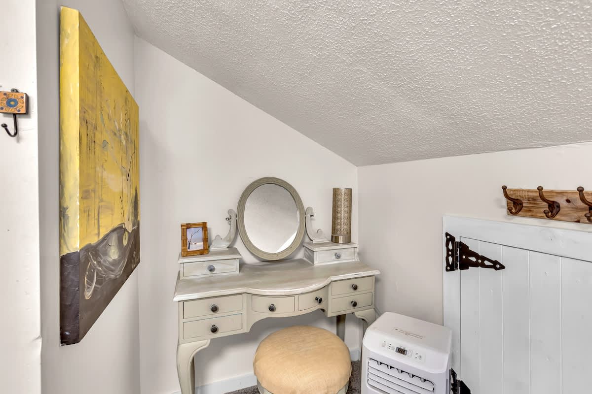 Cozy office space with sleeping area