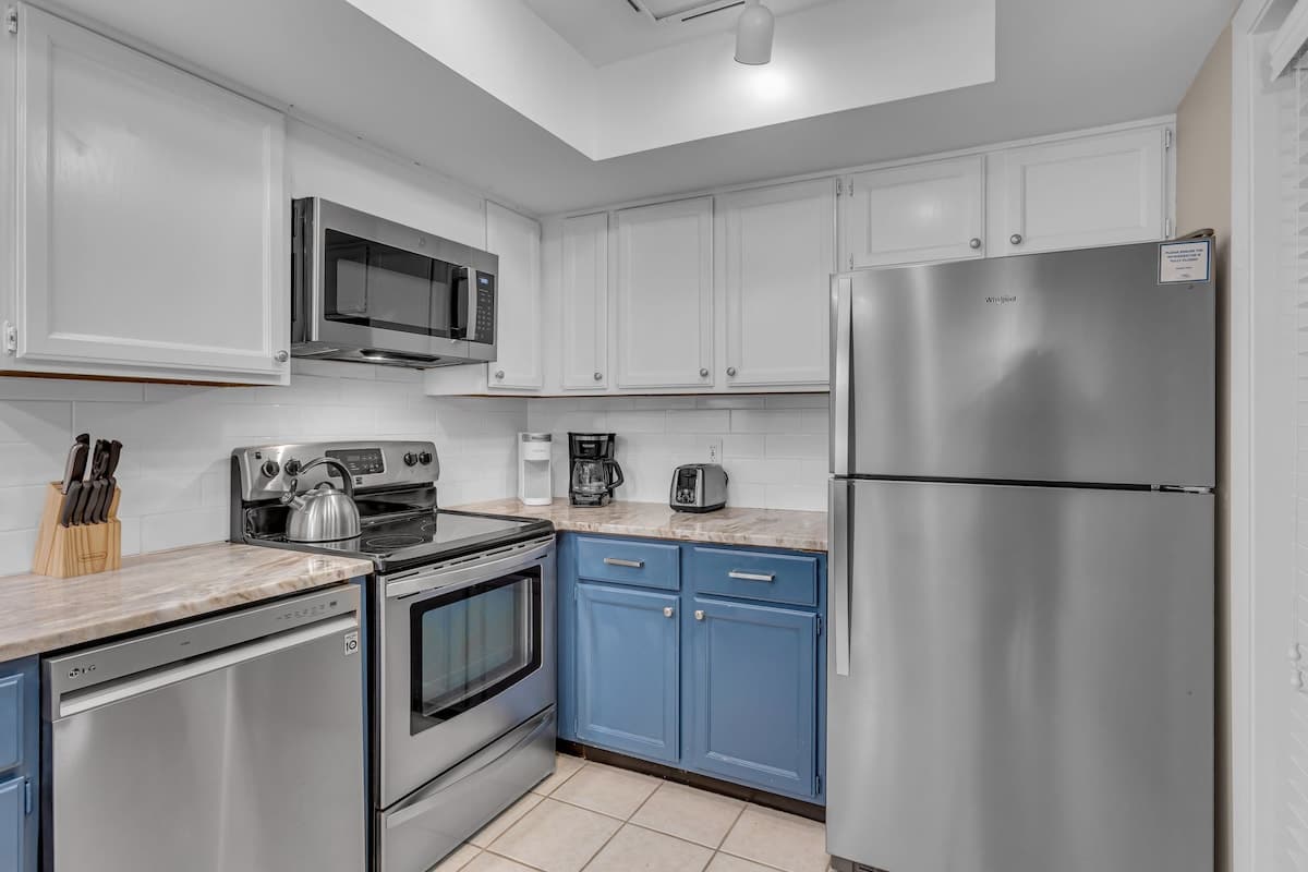 Your fully equipped kitchen features stainless steel appliances and everything you need to create memorable meals during your stay.