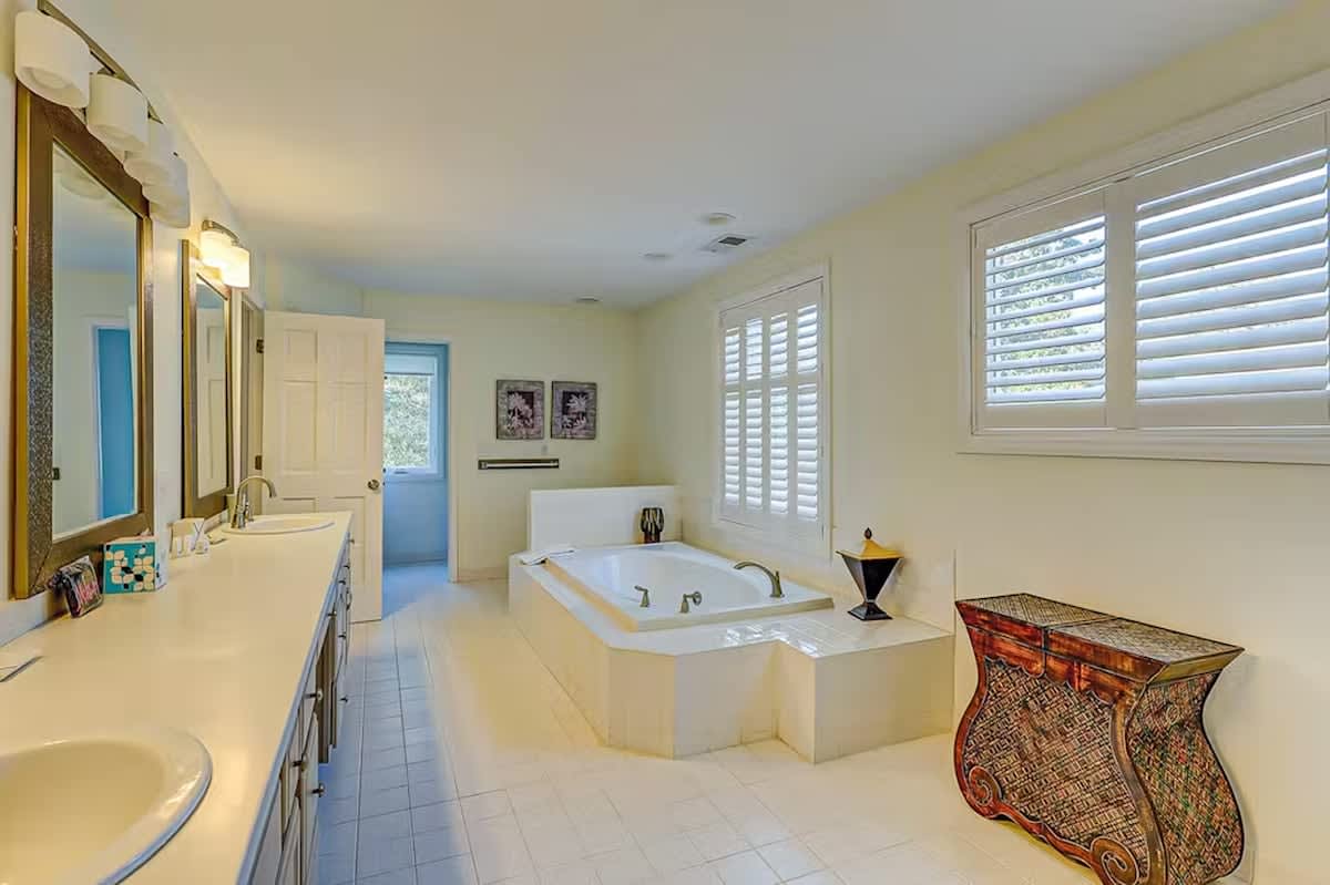 Unwind in your private spa-like bathroom with a luxurious soaking tub perfect for relaxing after your day of adventures.