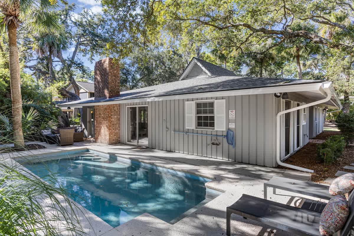 Small Private Pool Secluded Beneath Lowcountry Trees