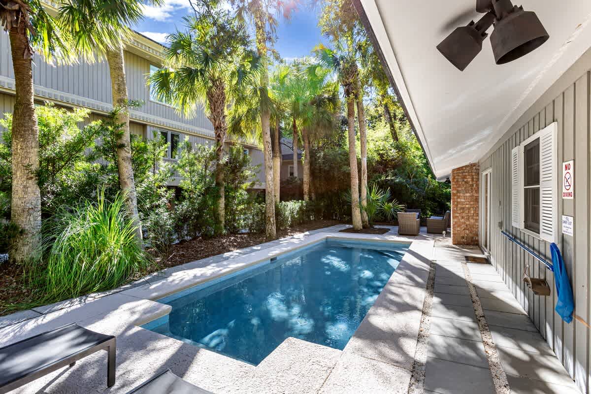 Small Private Pool Secluded Beneath Lowcountry Trees